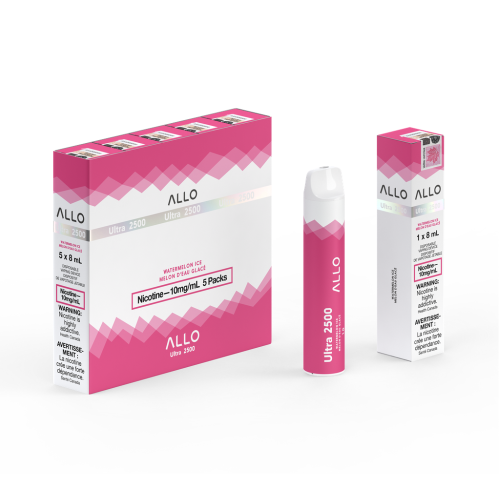 ALLO Ultra 2500 Disposable Vape - Watermelon Ice - 10 mg