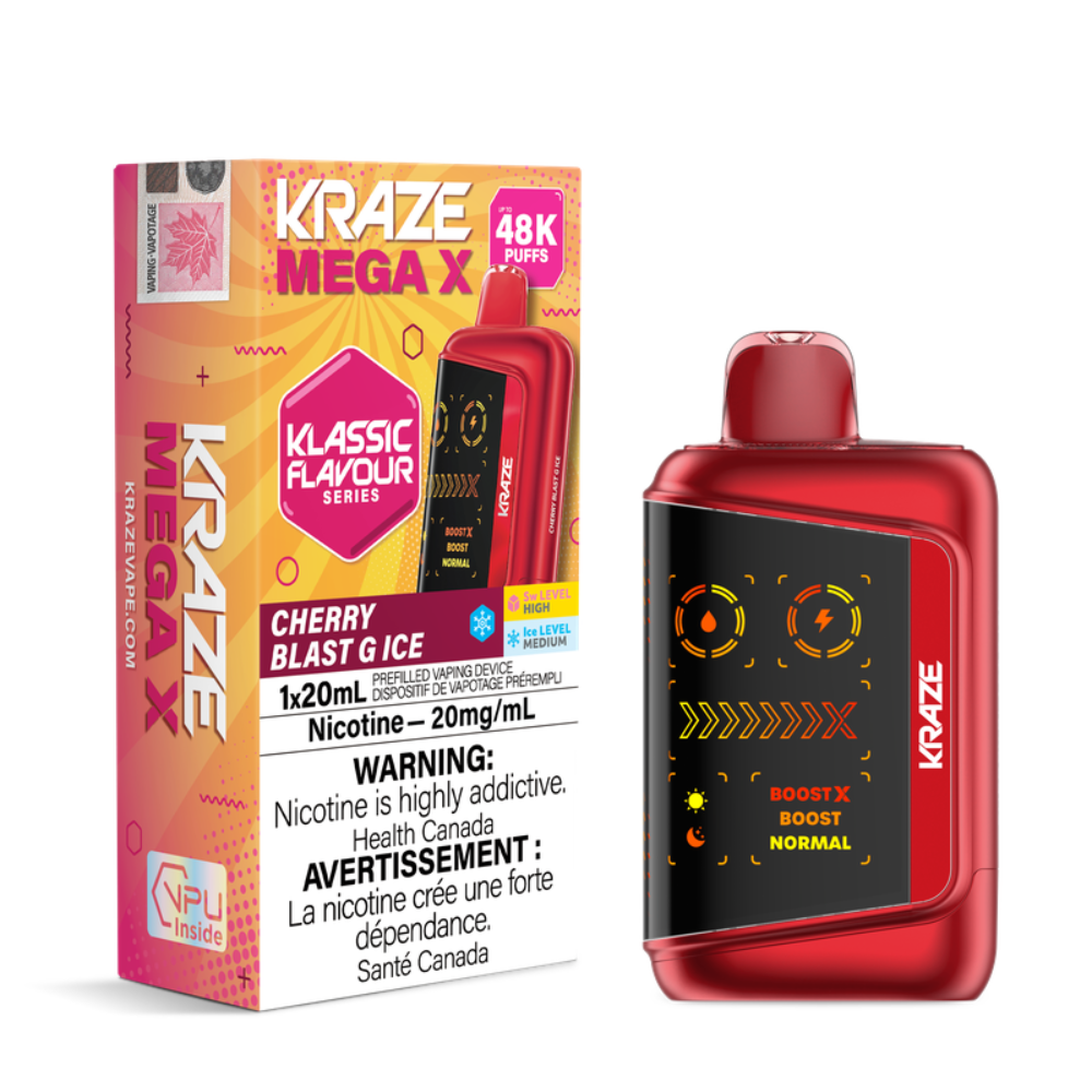 Kraze Mega X 48K Klassic Flavours Series Disposable Vape - 20mL - 20mg