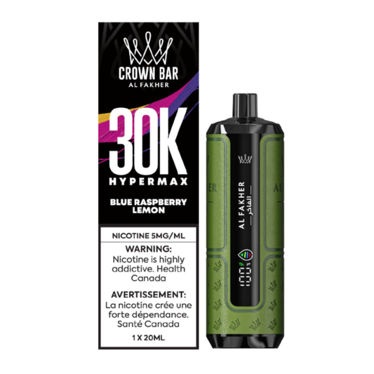 Al Fakher Crown Bar 30k HyperMax Disposable Vape - Blue Raspberry Lemon