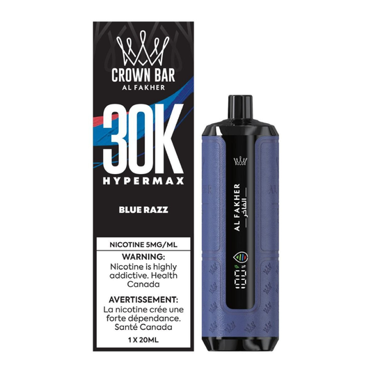 Al Fakher Crown Bar 30k HyperMax Disposable Vape - Blue Razz