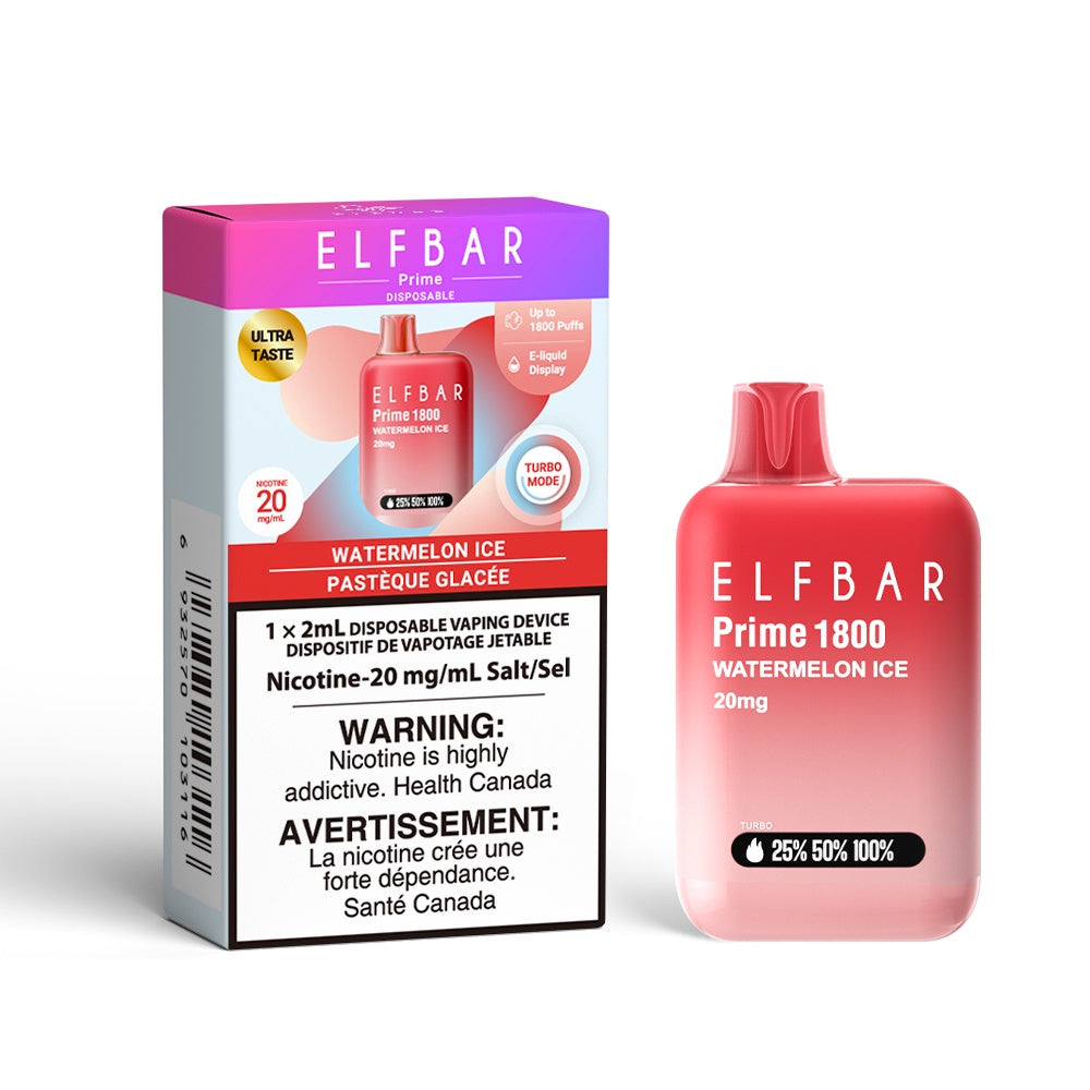 ELF Bar Prime 1800 Puffs - Watermelon Ice