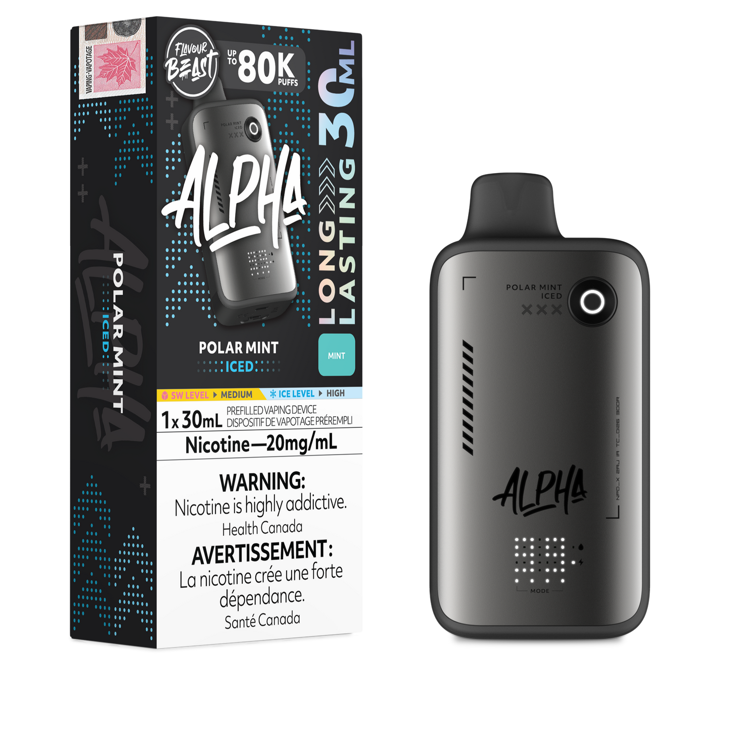 Flavour Beast Alpha  Disposable Vape - 80K Puffs - Polar Mint