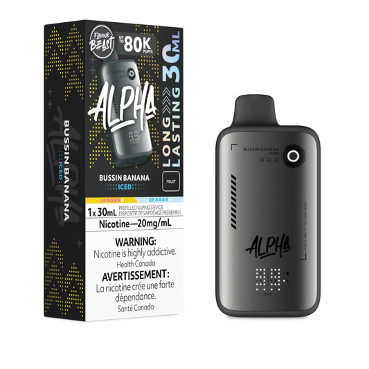 Flavour Beast Alpha Disposable Vape - 80K Puffs - Bussin' Banana Iced