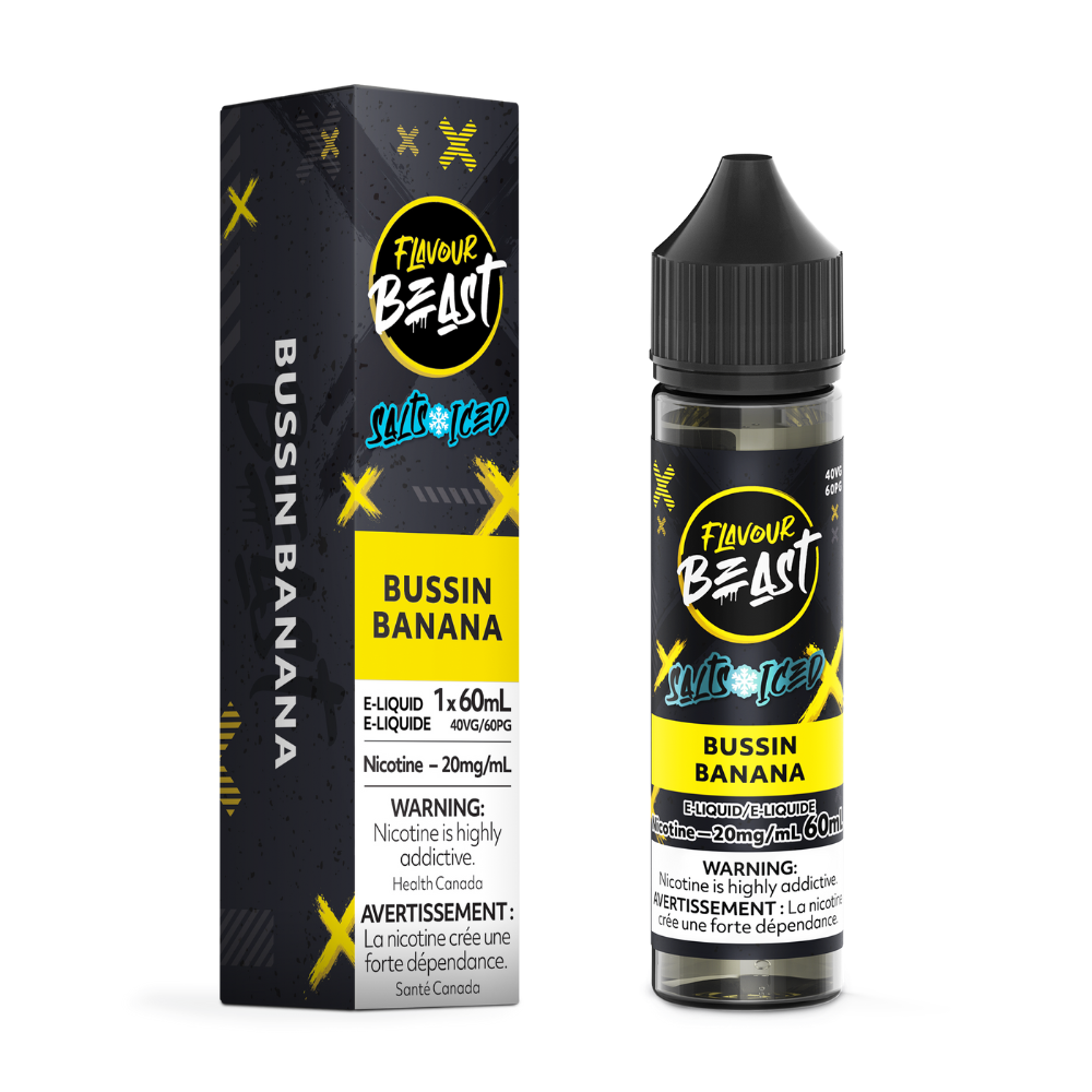 Flavour Beast Salts Vape Juice 60mL 20mg - Bussin Banana