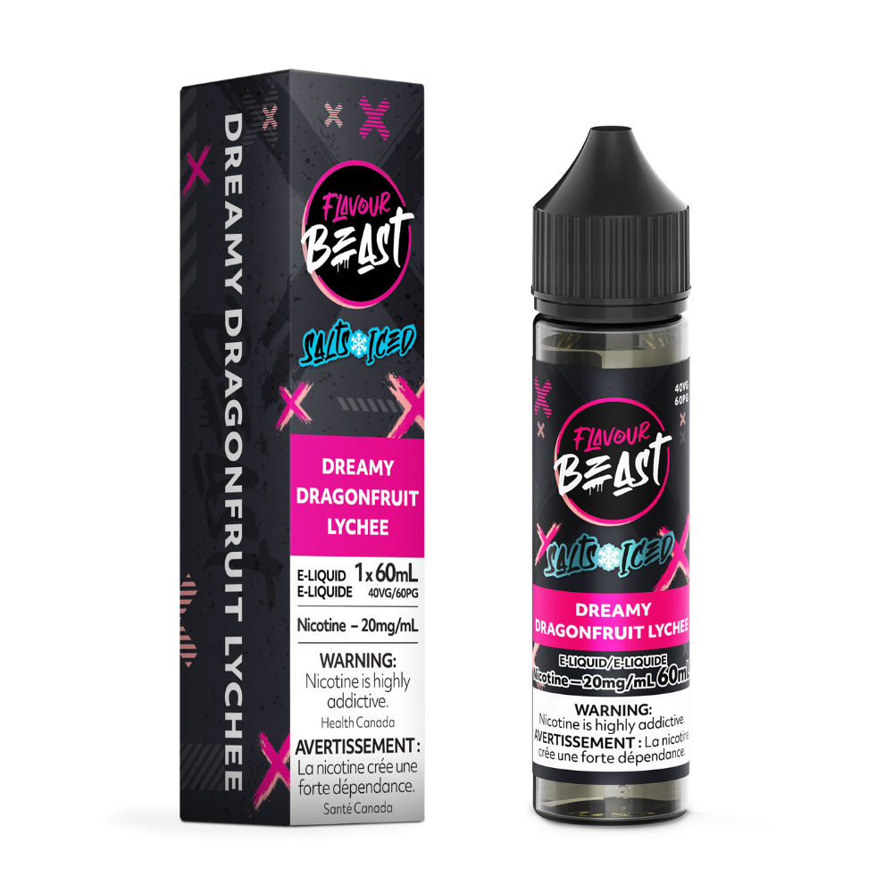Flavour Beast Salts Vape Juice 60mL 20mg - Dreamy Dragonfruit Lychee Iced