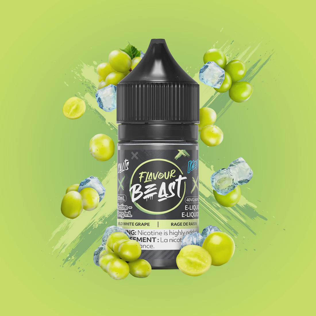 Flavour Beast Salts Iced Wild White Grape 30mL 10 mg