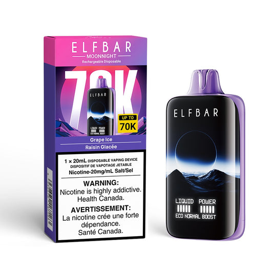 Elf Bar Moon Night 70k Disposable Vape - Grape Ice