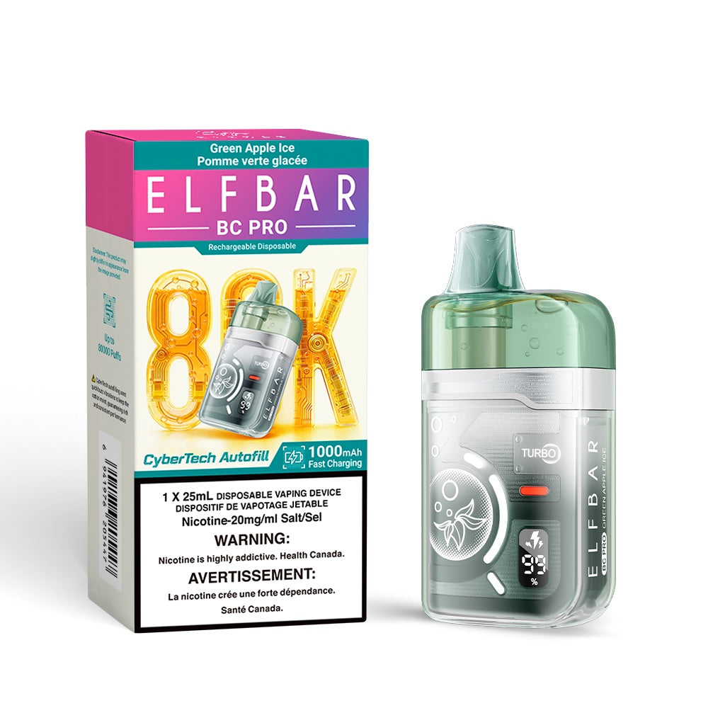 Elf Bar BC Pro 80K Disposable Vape - Green Apple Ice