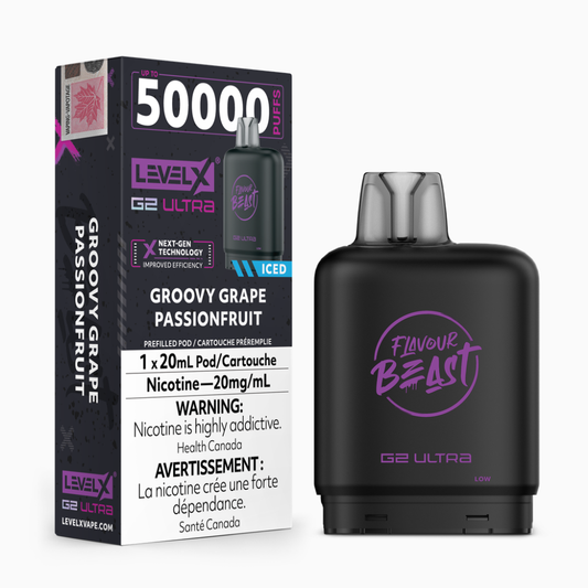 Flavour Beast Level X G2 Ultra - Groovy Grape Passionfruit Iced
