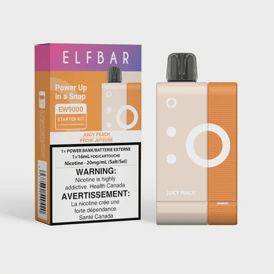 ElfBar EW9000 Disposable Starter Kit Juicy Peach 16mL 20mg