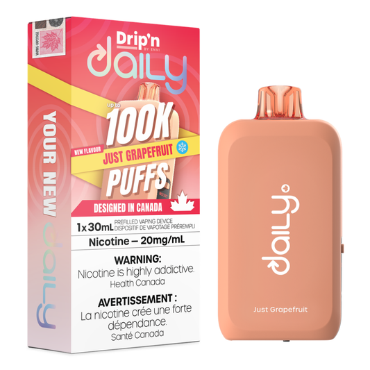 Drip'n Daily Disposable Vape - 100K Puffs - 30mL - Just Grapefruit