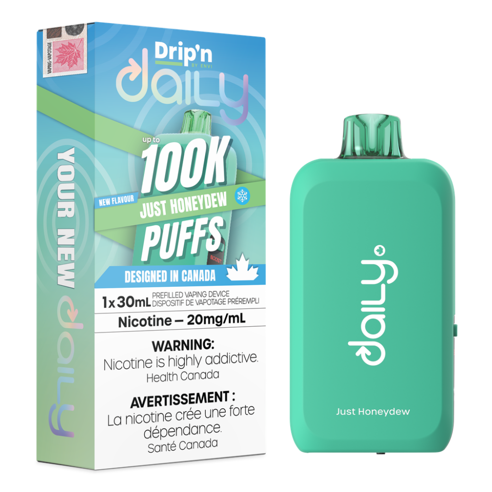 Drip'n Daily Disposable Vape - 100K Puffs - 30mL - Just Honeydew
