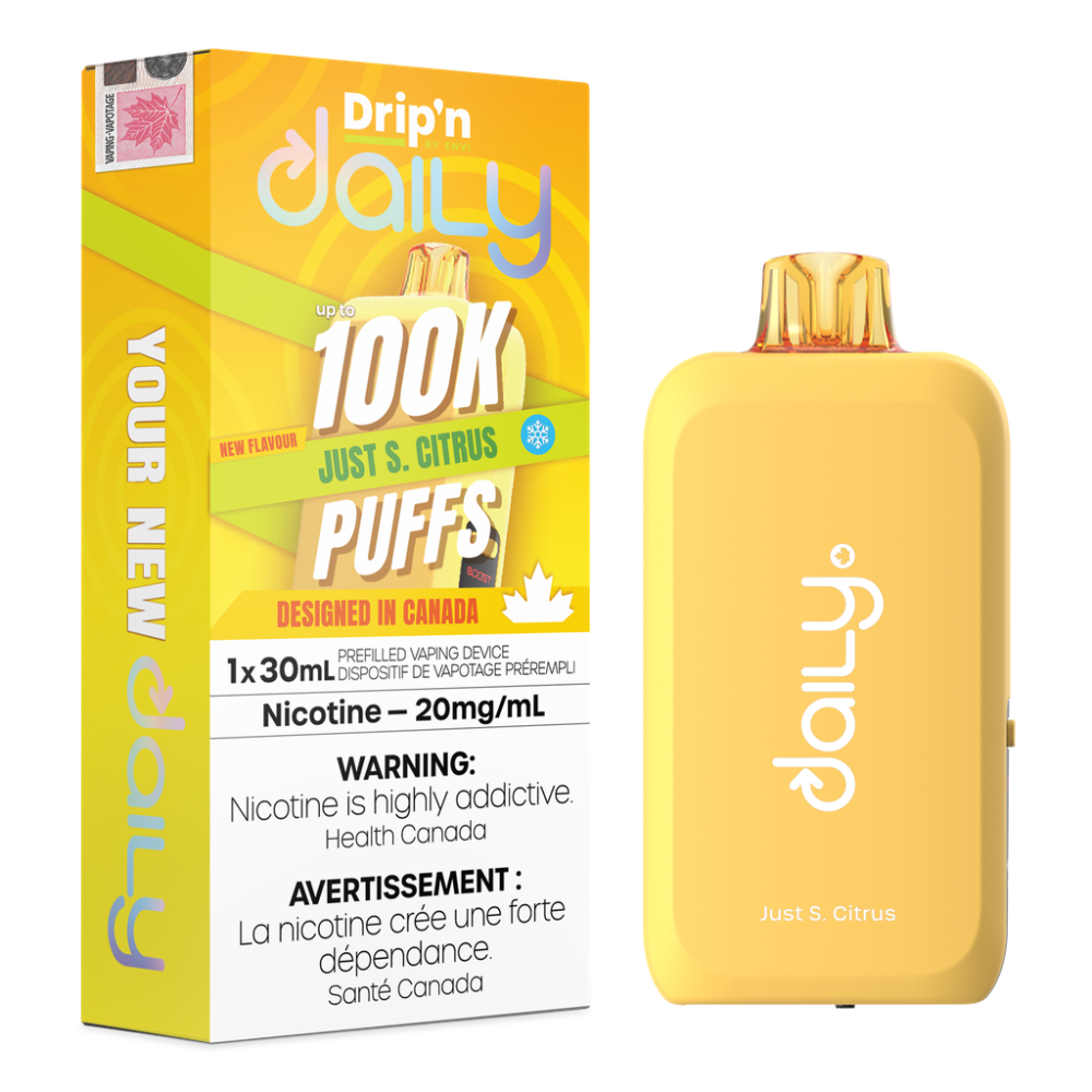 Drip'n Daily Disposable Vape - 100K Puffs - 30mL - Just S. Citus