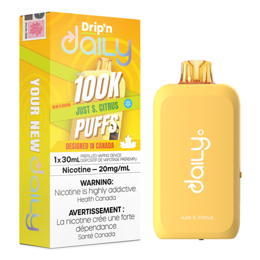 Drip'n Daily Disposable Vape - 100K Puffs - 30mL - Just S. Citus