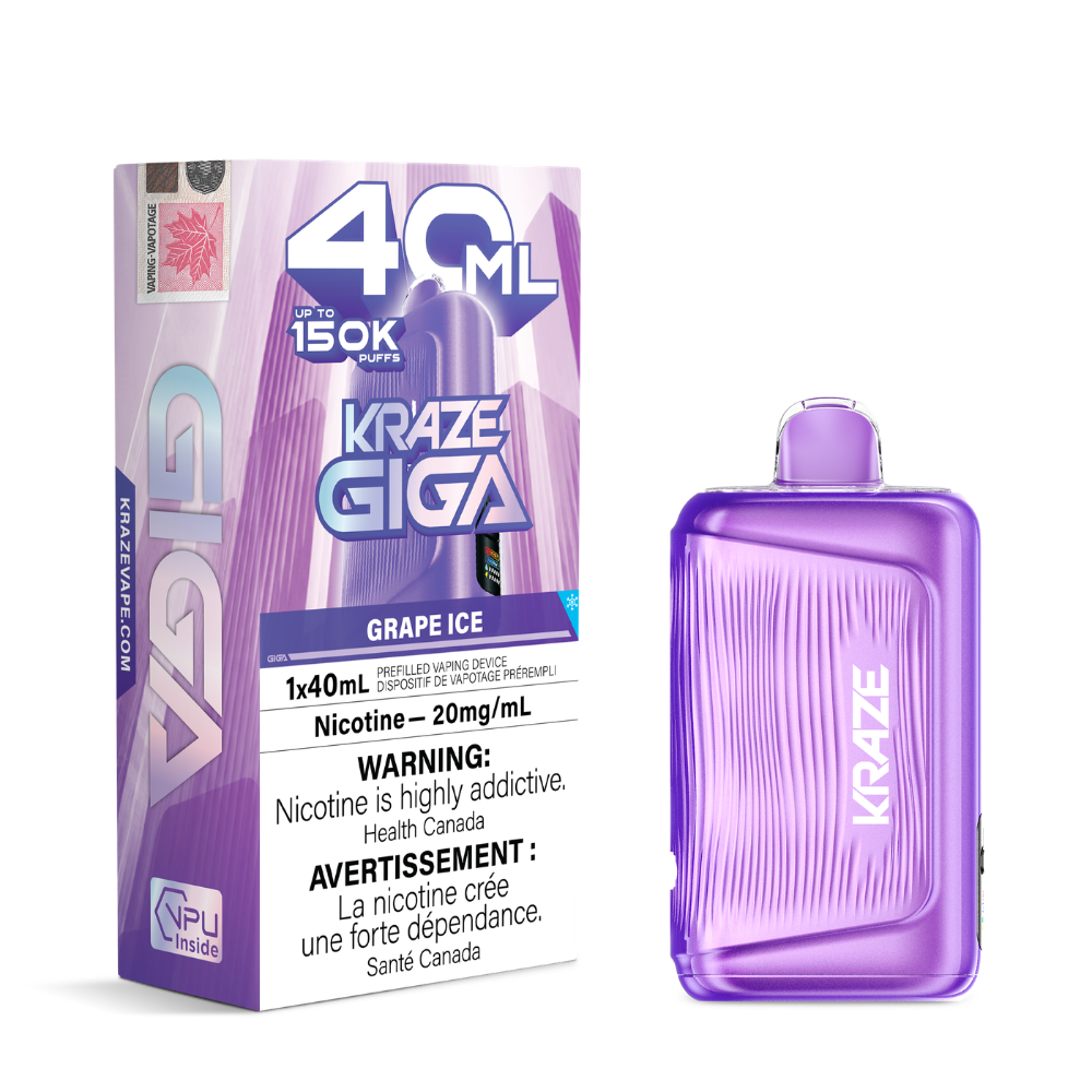 Kraze Giga Disposable Vape - 150k Puffs - 20mg - 40ml