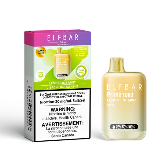 ELF Bar Prime 1800 Puffs 20mg - Lemon Lime Mint