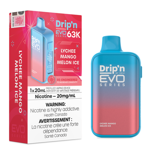 Drip'n by Envi Evo Series 63k Disposable Vape - Lychee Mango Melon Ice