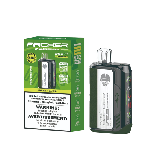 VAPMOD Archer V2.5 25000Puffs Matcha 20mL 20mg