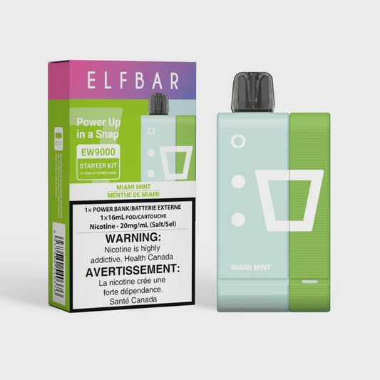 ElfBar EW9000 Disposable Starter Kit Miami Mint 16mL 20mg