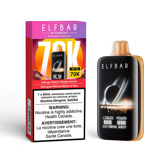 Elf Bar Moon Night 70k Disposable Vape - Mango Peach Watermelon
