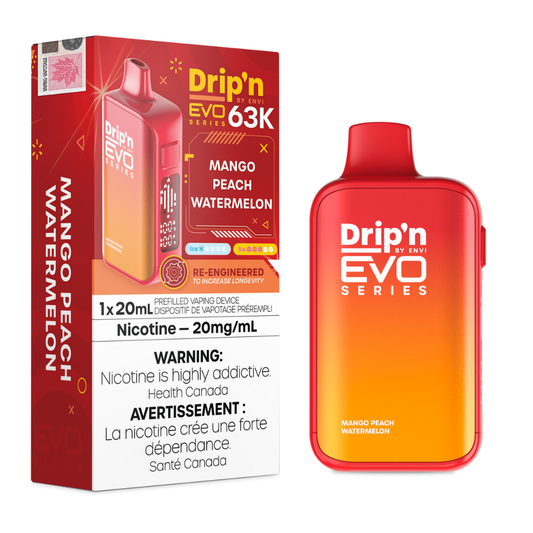 Drip'nby Envi Evo Series 63k Disposable Vape - Mango Peach Watermelon