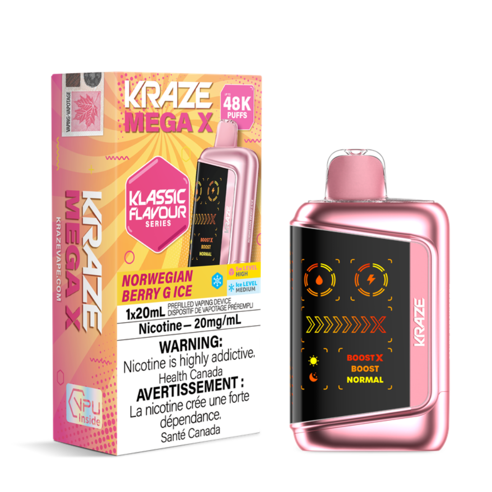 Kraze Mega X 48K Klassic Flavours Series Disposable Vape - 20mL - 20mg