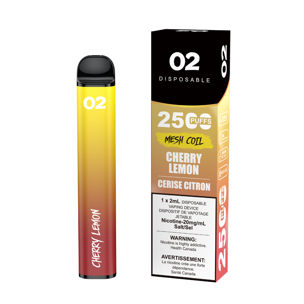 O2 2500 Puffs 2mL Disposable Vape