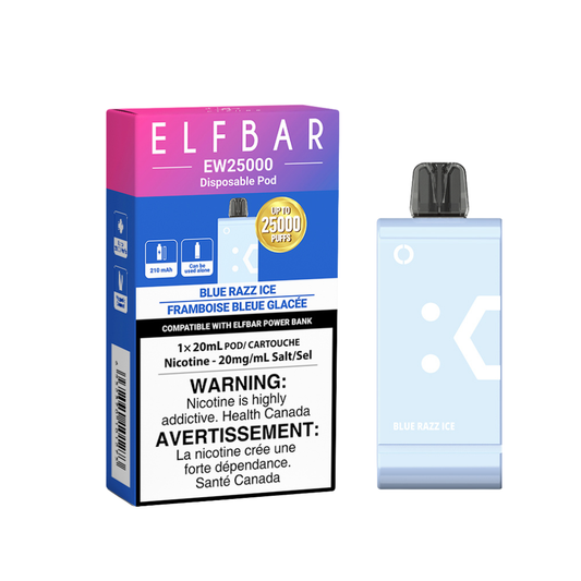 Elf Bar EW25000 Disposable Pod Blue Razz Ice 20mL 20mg