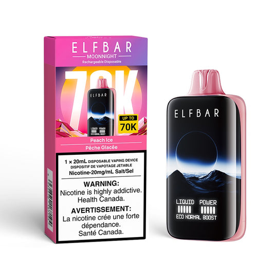 Elf Bar Moon Night 70k Disposable Vape - Peach Ice