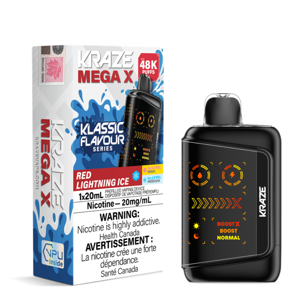Kraze Mega X 48K Klassic Flavours Series Disposable Vape - 20mL - 20mg