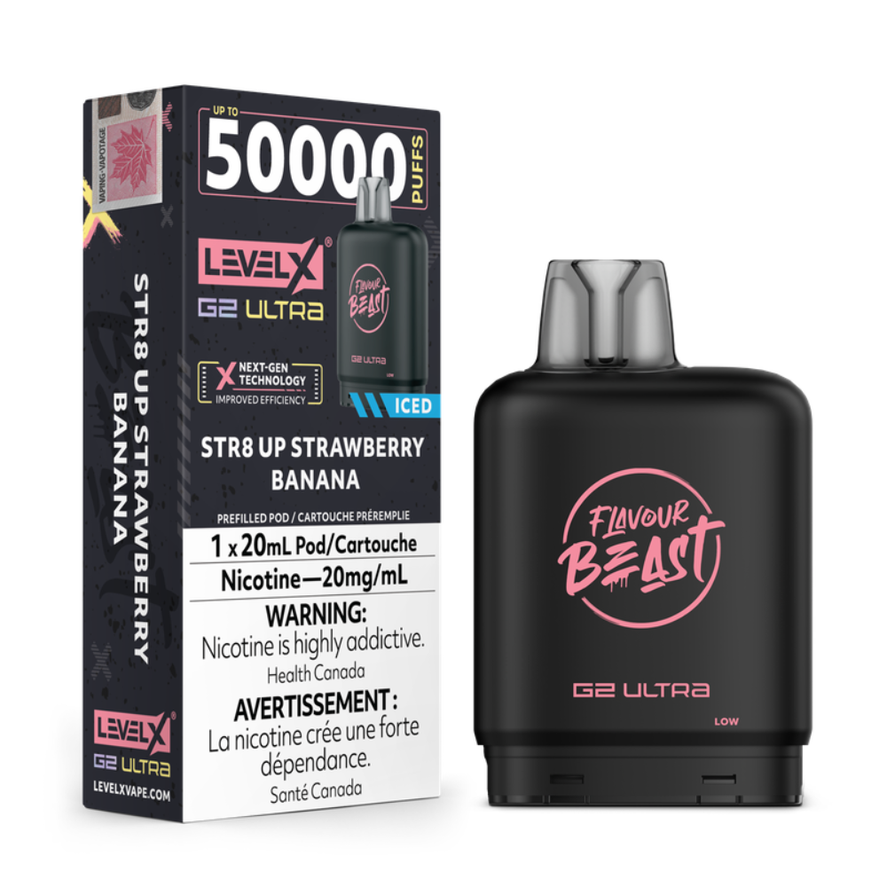 Flavour Beast Level X G2 Ultra - Str8 Up Strawberry Banana Iced