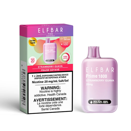 ELF Bar Prime 1800 Puffs 20mg - Strawberry Guava