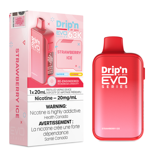 Drip'n by Envi Evo Series 63k Disposable Vape - Strawberry Ice