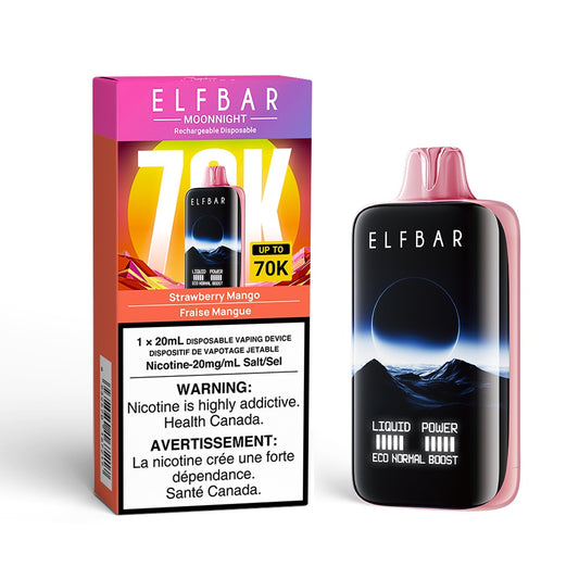 Elf Bar Moon Night 70k Disposable Vape - Strawberry Mango