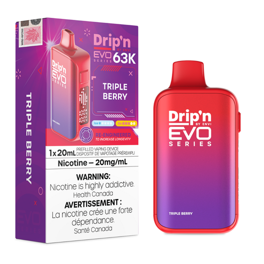 Drip'n by Envi Evo Series 63k Disposable Vape - Triple Berry