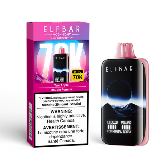 Elf Bar Moon Night 70k Disposable Vape - Two Apple