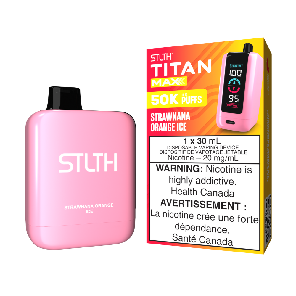 STLTH Titan Max Disposable Vape - Strawnana Orange Ice