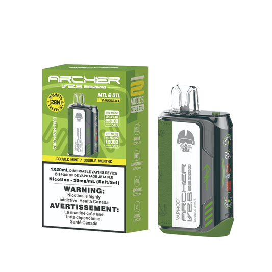 VAPMOD Archer V2.5 25000Puffs Double Mint 20mL 20mg