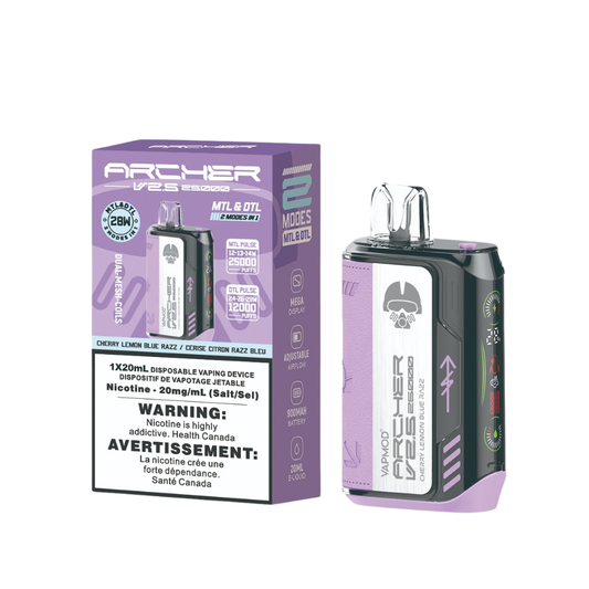 VAPMOD Archer V2.5 25000Puffs Cherry Lemon Blue Razz 20mL 20mg