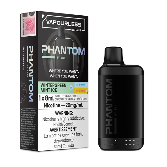 Phantom by Envi Disposable Exhale Vapourless - Wintergreen Mint Ice