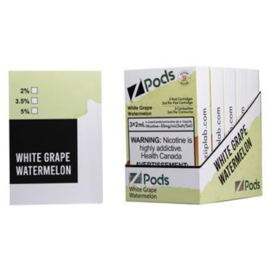 Z Pods 3 x 2mL Pods 400 Puffs - White Grape Watermelon