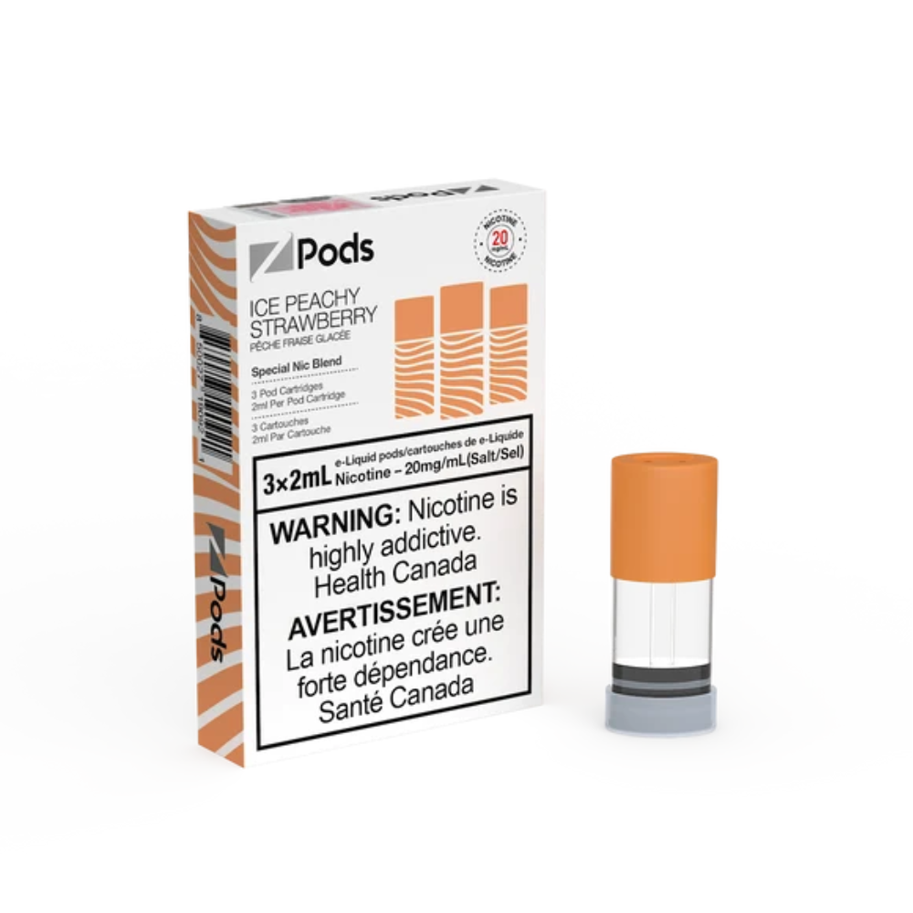 Z Pods 3 x 2mL Pods 400 Puffs - Ice Peachy Strawberry