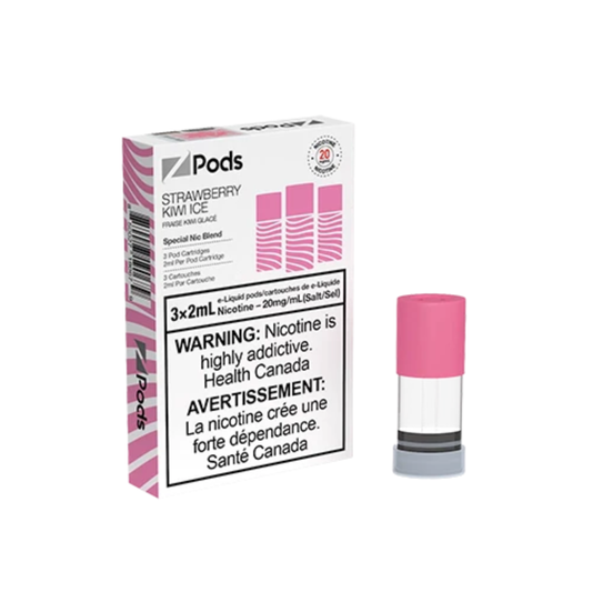 Z Pods 3 x 2mL Pods 400 Puffs - Strawberry Kiwi Ice