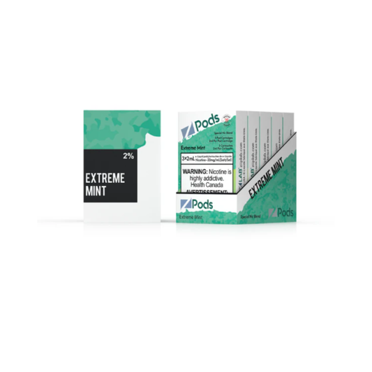 Z Pods 3 x 2mL Pods 400 Puffs - Extreme Mint