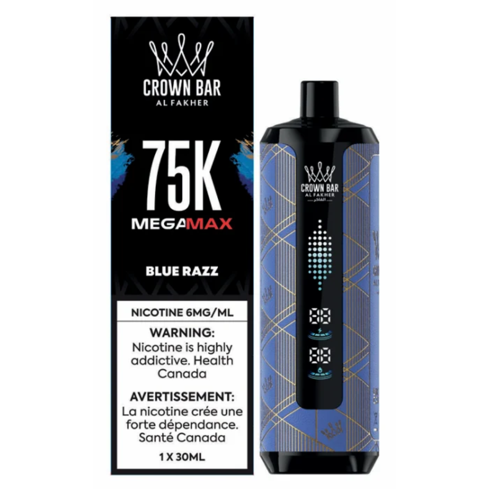 Al Fakher Crown Bar Mega Max 75k Disposable Vape - Blue Razz