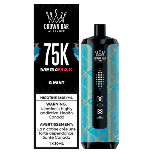 Al Fakher Crown Bar Mega Max 75k Disposable Vape - Gum Mint