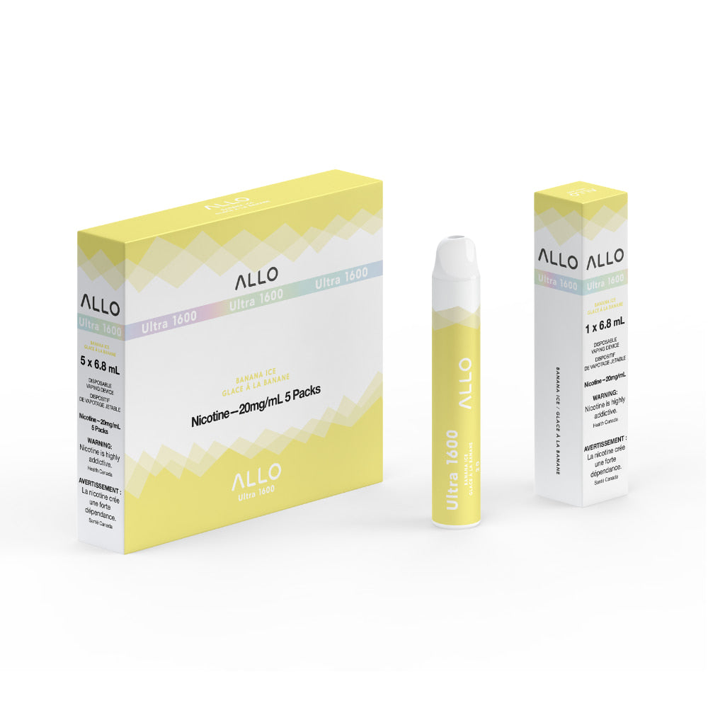 ALLO Ultra 1600 Banana Ice 6mL 1600 Puffs 20mg