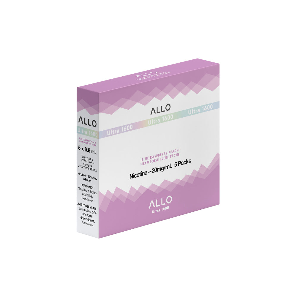 ALLO Ultra 1600 Blue Raspberry Peach 6mL 1600 Puffs 20mg