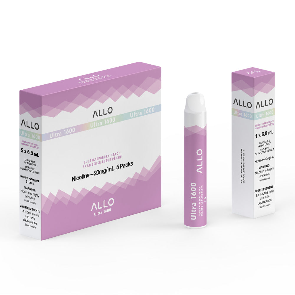 ALLO Ultra 1600 Blue Raspberry Peach 6mL 1600 Puffs 20mg