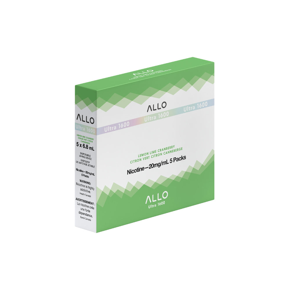 ALLO Ultra 1600 Lemon Lime Cranberry 6mL 1600 Puffs 20mg